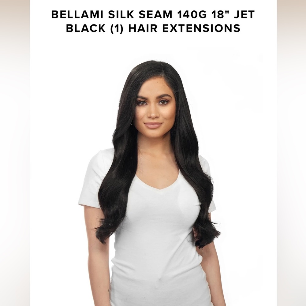 BELLAMI SILK SEAM 140G 18" JET BLACK (1) HAIR EXTENSIONS